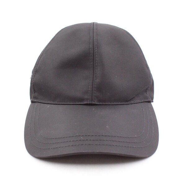 Pre-Owned Prada Re-Nylon Baseball Cap with Metal Logo Plaque in Black Size XXL - Picture 4 of 11